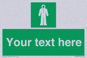 Custom sign safe condition Survival clothing